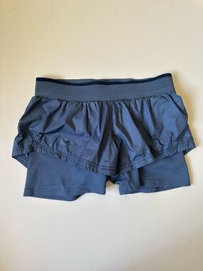 Stella McCartney xAdidas  Barricade Double-layer Athletic Shorts| slate blue~M